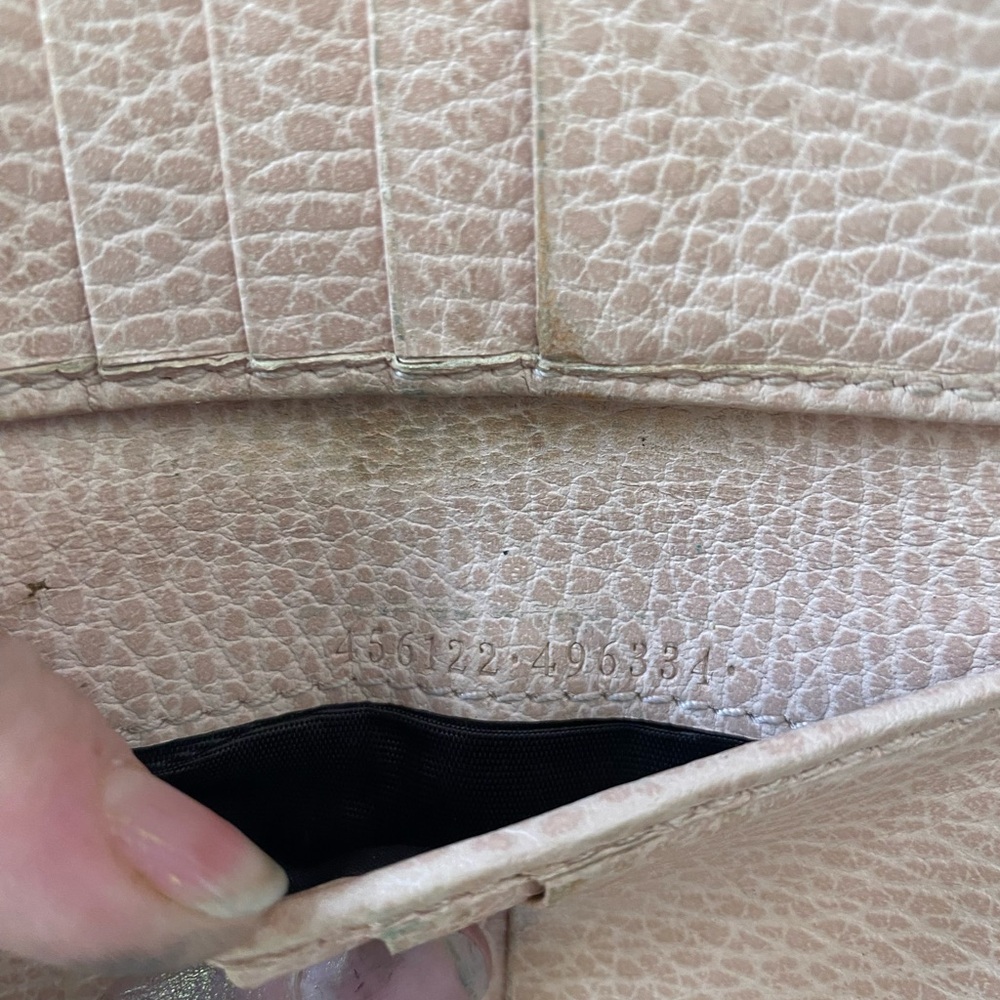 Gucci Marmont French flap bifold wallet on chain pink gold - Picture 6 of 7